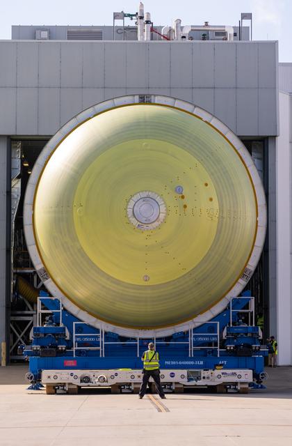 NASA image: Artemis III Liquid Hydrogen Tank Prepares for Thermal Protection System Application  